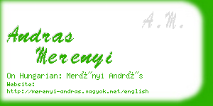 andras merenyi business card